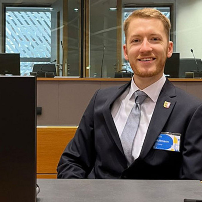 Finn Marvin Holtmann im Europ&auml;ischen Rat