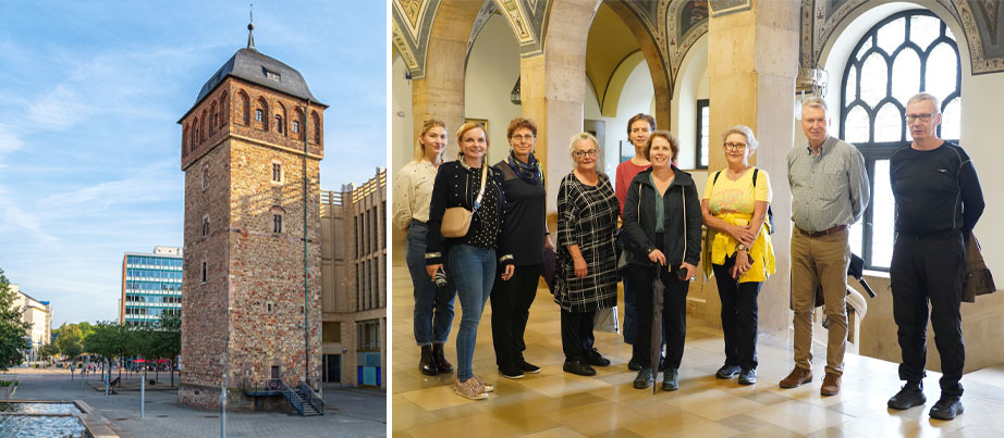 Gruppenbild in historischem Geb&auml;ude